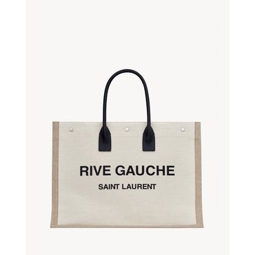 Large Tote Bag Rive Gauche - Greggio/Natural