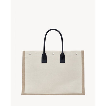 YSL BV TOTE RIVE GAU E_SENNA R - GREGGIO/NATURALE/NER