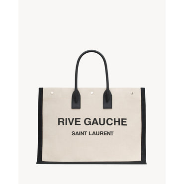 Large Rive Gauche Tote Bag - Greggio/Nero