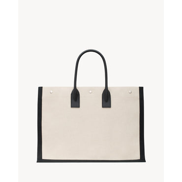 Large Rive Gauche Tote Bag - Greggio/Nero