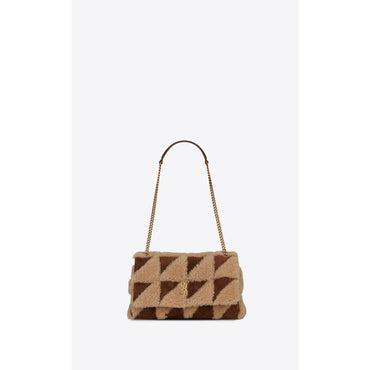 Medium Jamie Chain Bag - Natural Beige/Dark Sigaro
