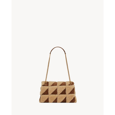 Medium Jamie Chain Bag - Natural Beige/Dark Sigaro