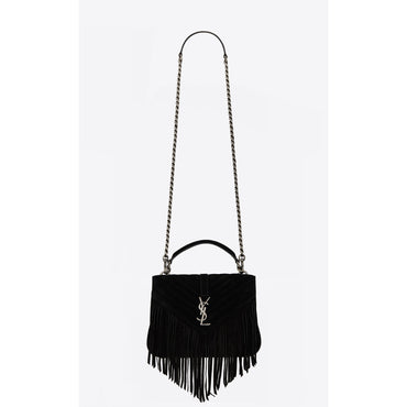Medium College Chain Bag - Nero