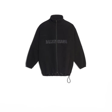 Wool Tracksuit Jacket - Black