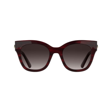 Sunglasses - Striped Bordeaux