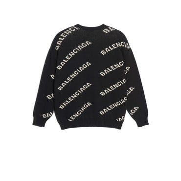 Long Sleeve Logo Crewneck - Black/White