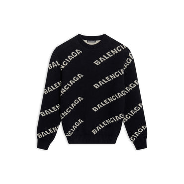 L/S Crewneck - Black/White