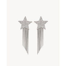 Earrings Etoile Chaines - Palladium/Crystal