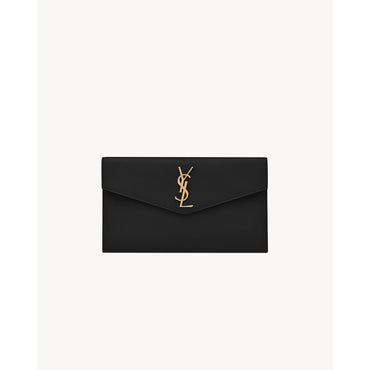 YSL POUCH MEDIUM GRAIN DE POUD - NERO/GOLD