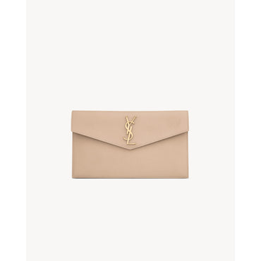 YSL POUCH MEDIUM GRAIN DE POUD - DARK BEIGE