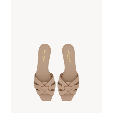 Tribute 05 Slide Flat Sandals - Dark Beige