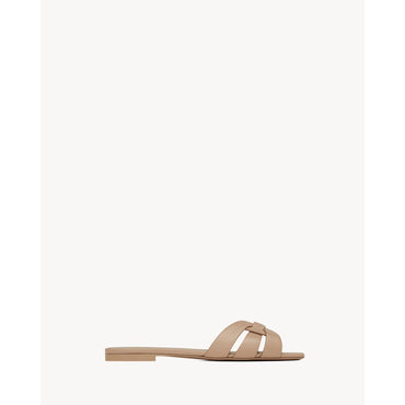 Tribute 05 Slide Flat Sandals - Dark Beige