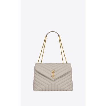 Medium Loulou Chain Bag - Crema Soft