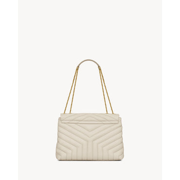 Medium Loulou Chain Bag - Crema Soft