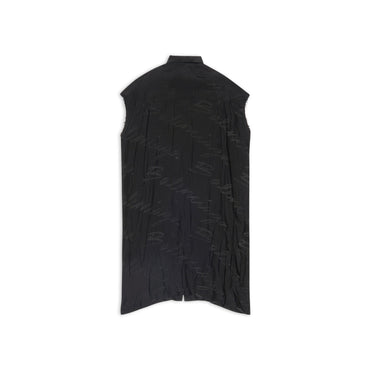 Rawcut Sleeveless Dress - Black