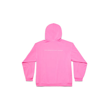 Medium Fit Hoodie - Fluo Pink/White