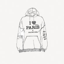 Medium Fit Hoodie - Black/White