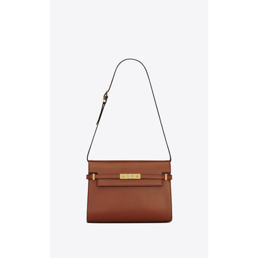Medium Manhattan Shoulder Bag - Brick/Ebony Dark