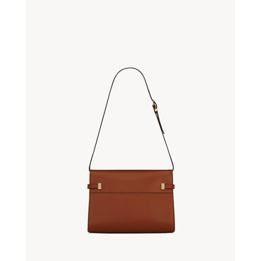 Medium Manhattan Shoulder Bag - Brick/Ebony Dark