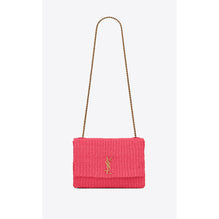 Medium Kate Supple Chain Bag In Sisal - Pink/Brown Gold