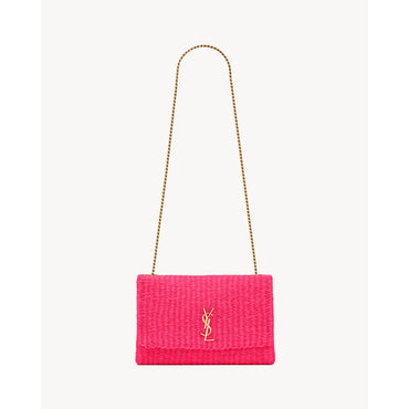 Medium Kate Supple Chain Bag - Pink Glo/Vintage Brown Gold