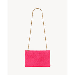 Medium Kate Supple Chain Bag In Sisal - Pink/Brown Gold