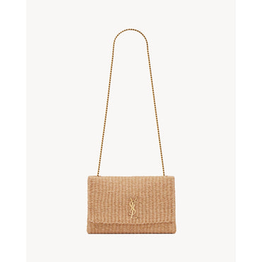 YSL MNG KATE RAFIA W_SISAL TRE - NATURAL BEIGE/V.BR.G
