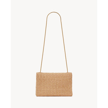 YSL MNG KATE RAFIA W_SISAL TRE - NATURAL BEIGE/V.BR.G