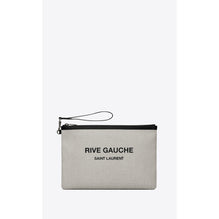 YSL POUCH SL LINO CHÂT C/RIV.G - LINO BIANCO/NERO