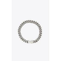 Col Thick Curb Chain Necklace In Brass Metal - Argent Oxyde