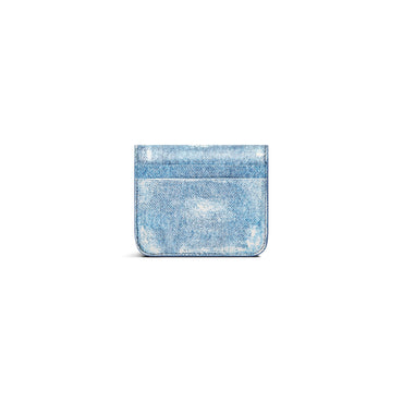 Cash Flap Coin & Card Holder - Denim Blue/L Black
