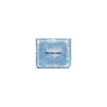 Cash Flap Coin & Card Holder - Denim Blue/L Black