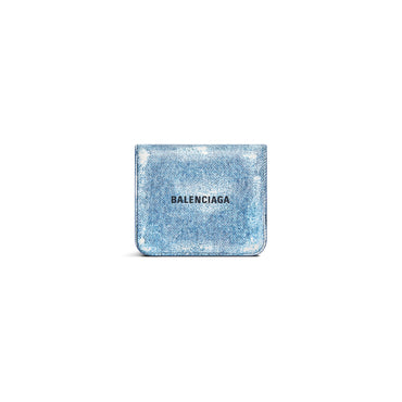 Cash Flap Coin & Card Holder - Denim Blue/L Black