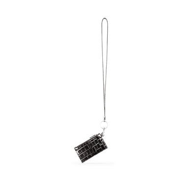 Cash Card Case On Keyring - Dark Grey/L White