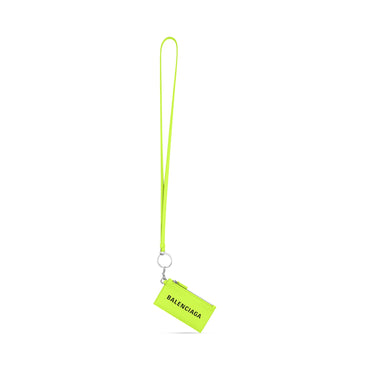 Cash Card Case On Keyring - Fluo Yellow/ L Black