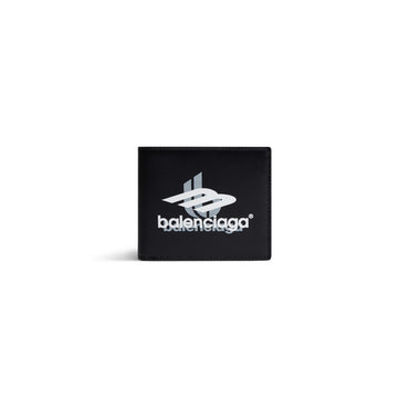 Cash Square Folded Wallet - Black/White