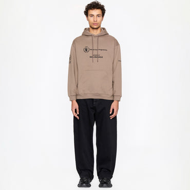 Medium Fit Hoodie - Taupe/Black