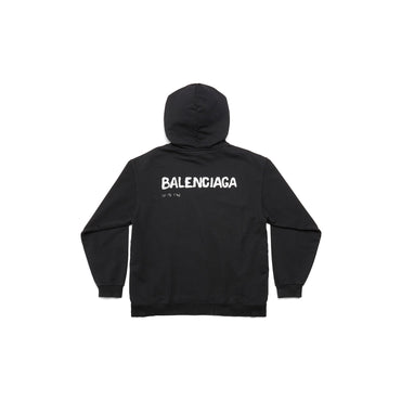 Medium Fit Hoodie - Black/White