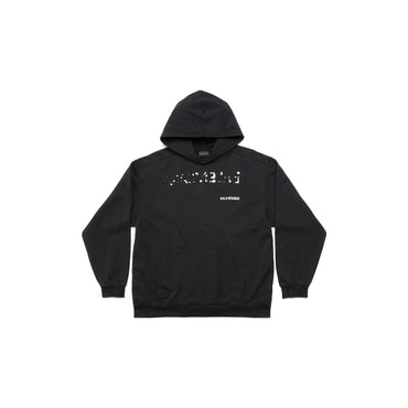 Medium Fit Hoodie - Black/White