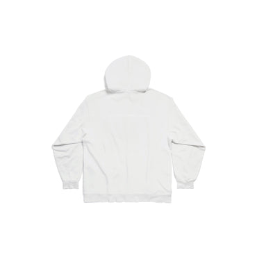 Medium Fit Hoodie - Dirty White/White
