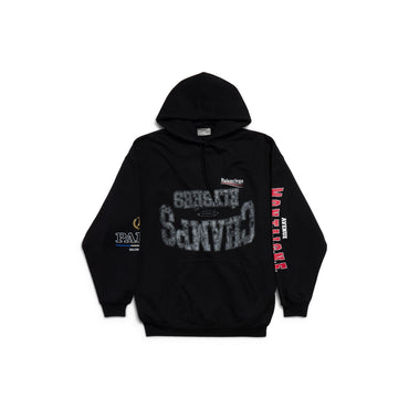 Medium Fit Hoodie - Black/White