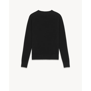 Pull Round Collar Manches Marteau - Noir