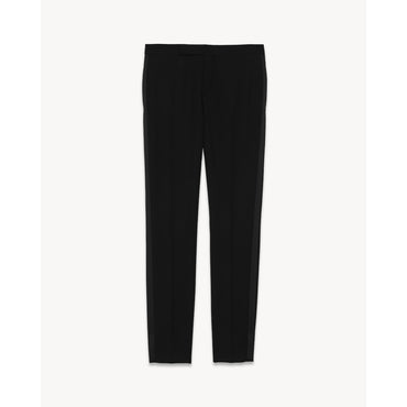 PANTALON AJUSTE TUXEDO GRAIN D - NERO/NERO