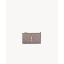 Zipped Fragments Credit Card Case - Fog