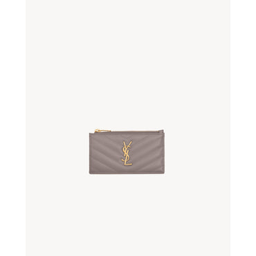 Zipped Fragments Credit Card Case - Fog