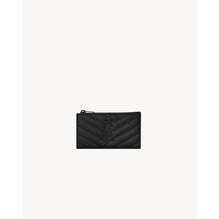 Zipped Fragments Credit Card Case - Nero