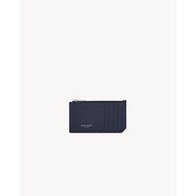 Zipped Fragments Credit Card Case W. Gusset - Dark Notte