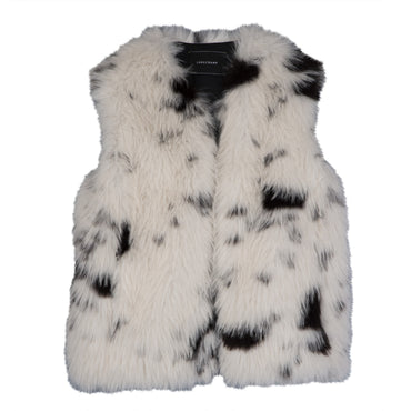 Sleeveless cardigan - Black/White