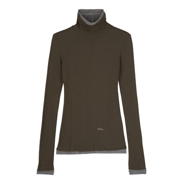 Thin turtleneck sweater - Khaki