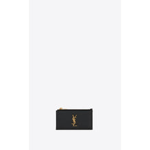 Zipped Fragments Credit Card Case - Nero